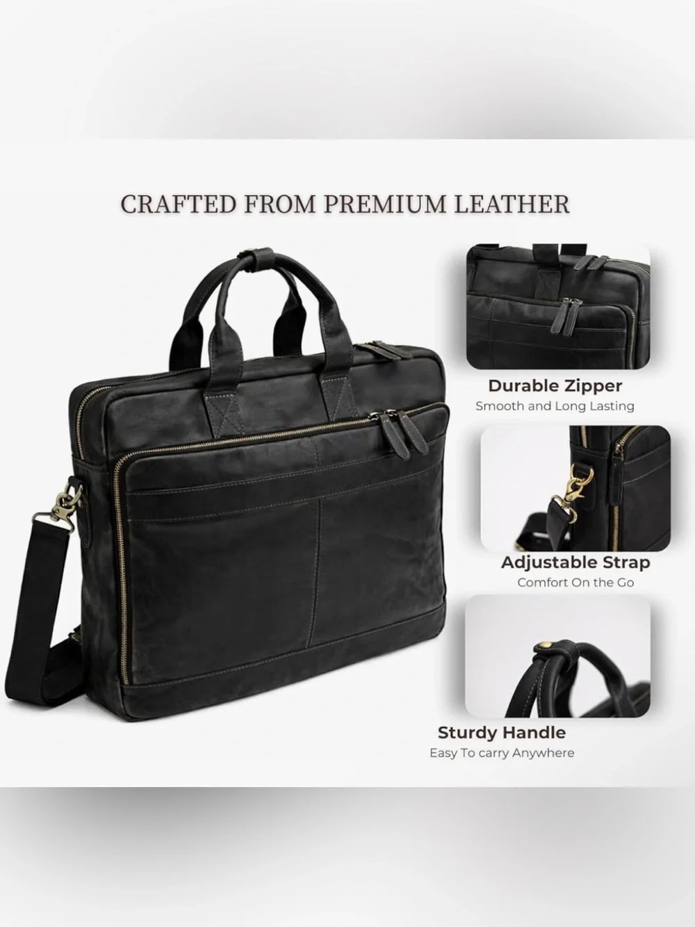 Nomad Crafts Genuine Leather Messenger Bag for Men